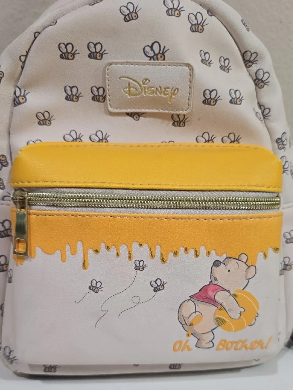 Disney White and Yellow Winnie the Pooh Bee Mini Backpack